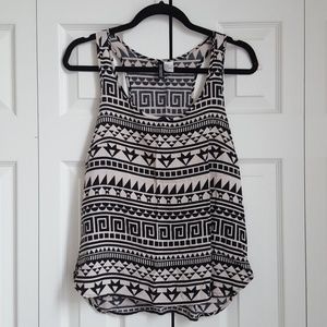 Patterned racerback tank top